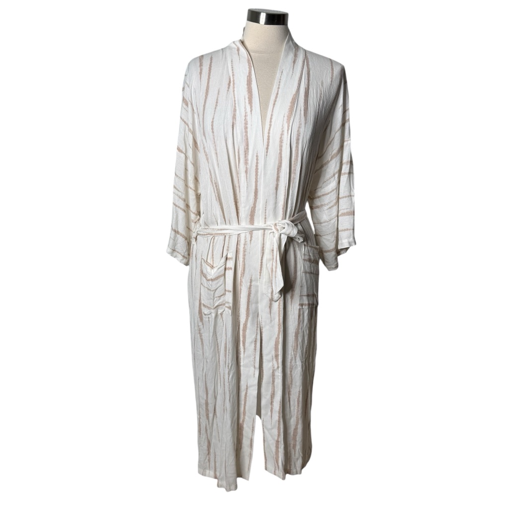 Daughters Of Culture Tie Dye Striped Embody Robe Kimono Cover Up Womens One Size